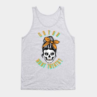 October Skull Mom Tank Top